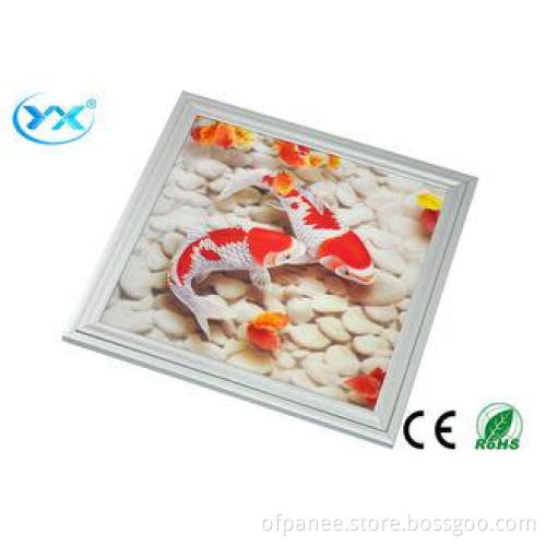 3D Square LED Panel Lights For Home With Fish Pattern , LED